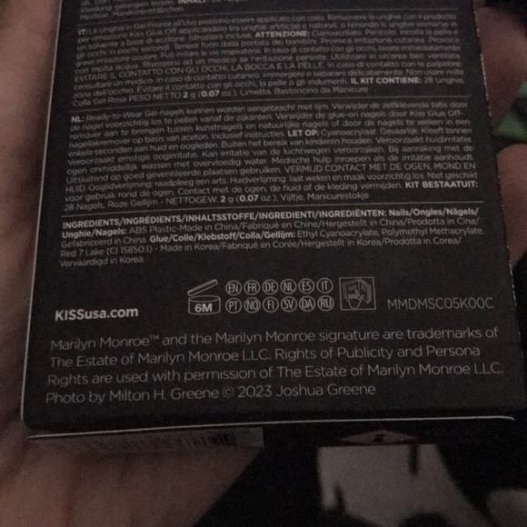 🆕💅🏻💋Kiss Nails X Marilyn Manroe LIMITED EDITION SET!M Length!❤️🖤💋💅🏻 - Picture 8 of 11